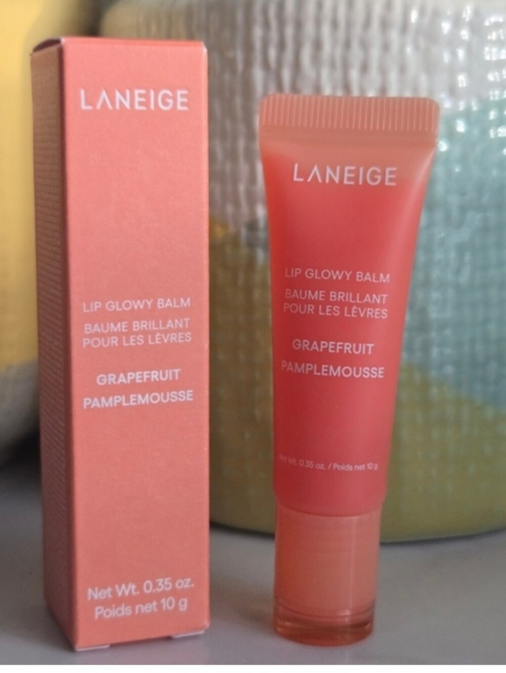 LANEIGE Lip Glowy Balm — Grapefruit Coral Pink